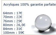 Balles de Contact Acrylique R�active UV